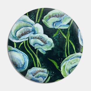 Blue Moon Poppies Pin