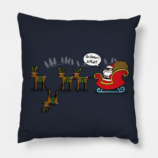 'Oh Great, A Flat' Funny Christmas Tee Pillow