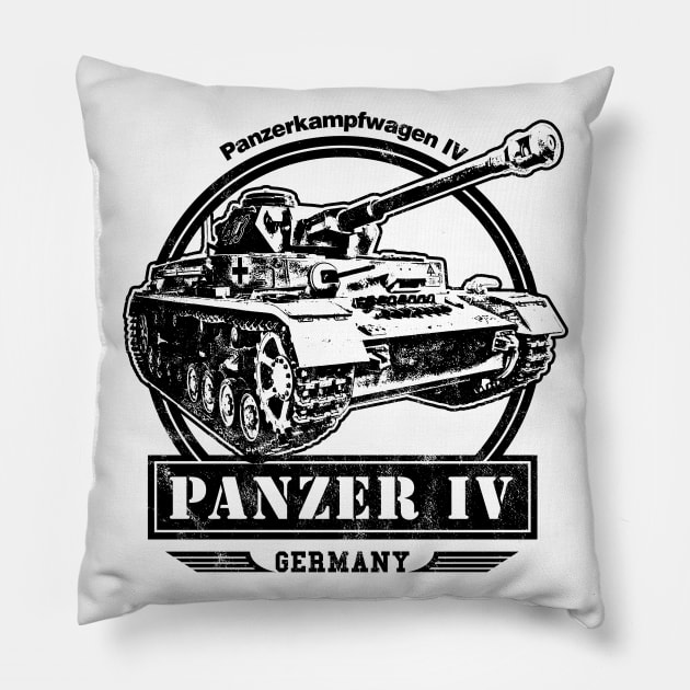 Panzer 4 - German WW2 Tank Pillow by rycotokyo81