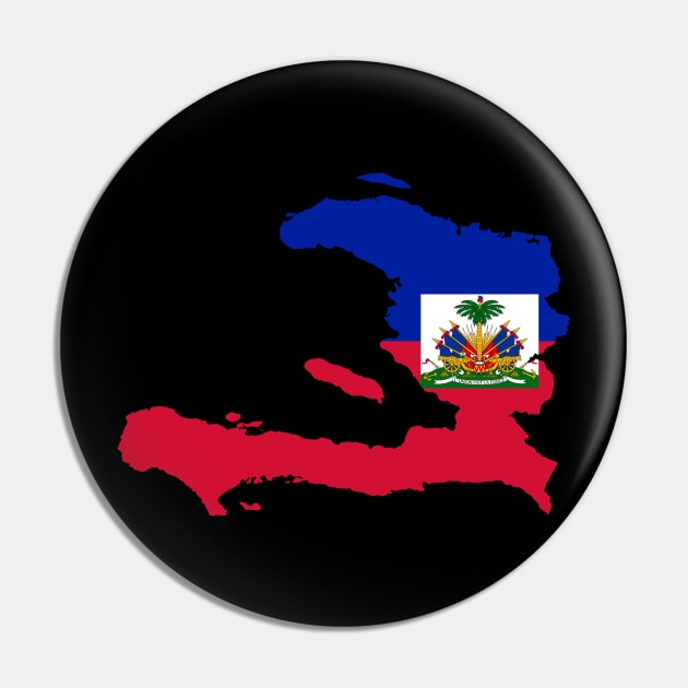 Haiti Flag Map Pin by Historia