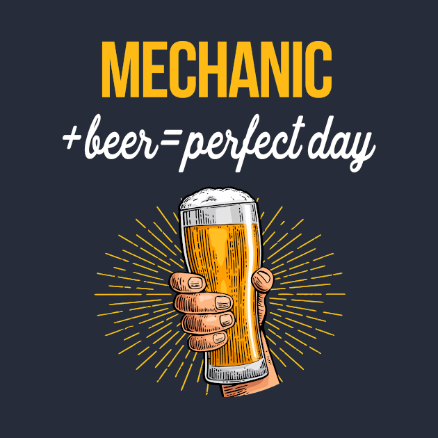 Mechanic Beer T-Shirt Mechanic Funny Gift Item by Bushf