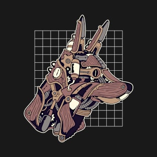 Steampunk Wolf Retro Look T-Shirt