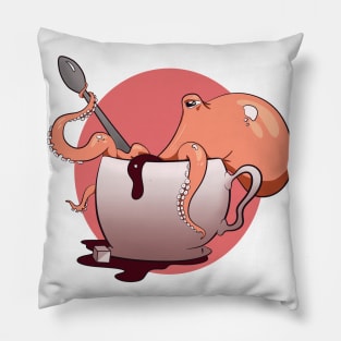 Tea time Octopus Pillow