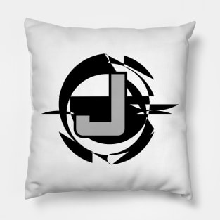 Futuristic Modern Letter J Pillow