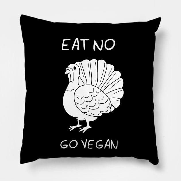 Go vegan - Thanksgiving Pillow by valentinahramov