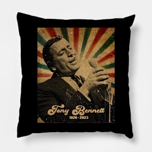 R.I.P TONY BENNETT - Photo Vintage Retro Look Fan Design Pillow