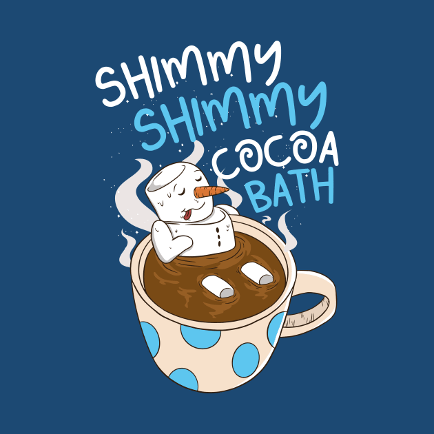 Shimmy Shimmy Cocoa Bath // Funny Hot Cocoa Snowman Cartoon by SLAG_Creative