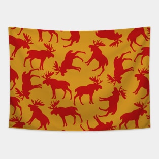 Christmas Moose Pattern Tapestry