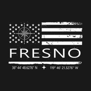 Us Flag Fresno, Fresno City Love T-Shirt