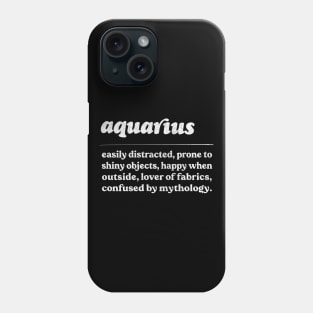 Aquarius Zodiac Symbol //// Humorous Gift Design Phone Case