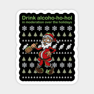 Drunk Santa Claus Funny Christmas Drinking Gift Magnet