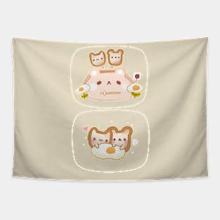 Eggy toast cuddles Tapestry