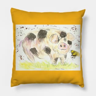 Spotty Pig and an annoying Bumble bee Pillow