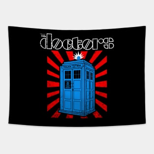 Cool Retro Time Travelling Sci-fi 60's Band Logo Parody Gift Tapestry