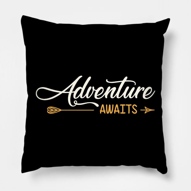 Adventure Awaits Pillow by Space Club