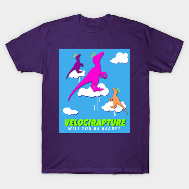 Discover Velocirapture will you be ready with halo’s - Dinosaur - T-Shirt