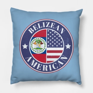 Proud Belizean-American Badge - Belize Flag Pillow