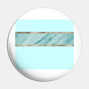 Aqua marble azure stripe Pin