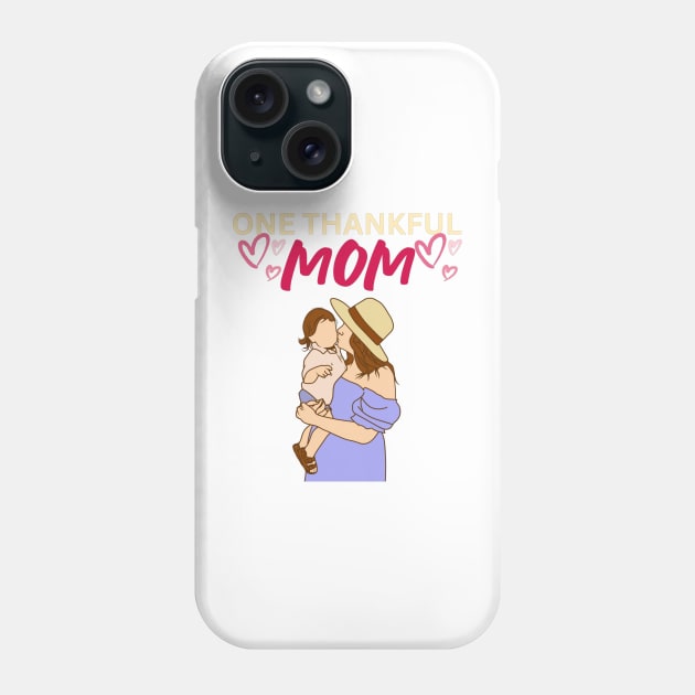 One Thankful Mommy Kiss - Mom Illustration Phone Case by Trendy-Now