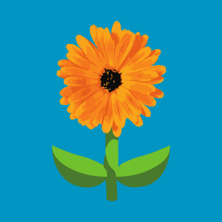 Orange Daisy | Flower Art | Flower Print T-Shirt