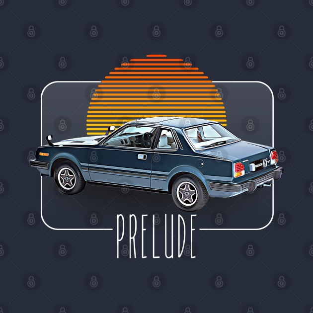 Honda Prelude  /// Retro Classic Car Lover Design by DankFutura