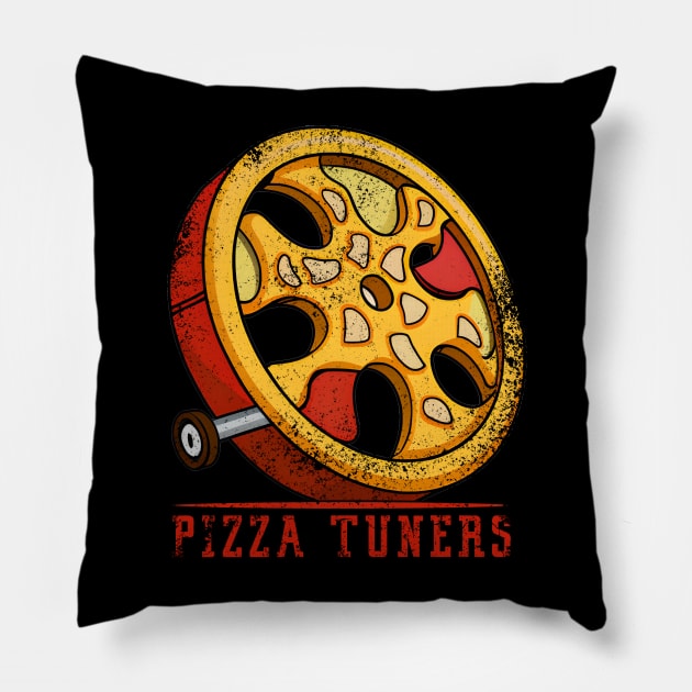 Pizza Tuners, worn Pillow by GraphGeek