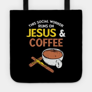 Funny Social Worker Work Coffee Gift Tote