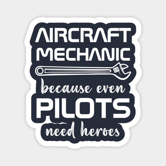 Funny Aviation Design Plane Technician Maintenance Magnet by printalpha-art