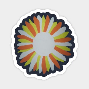 White Sunflower Magnet