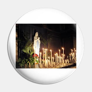 Paris Mary and Candles Pin