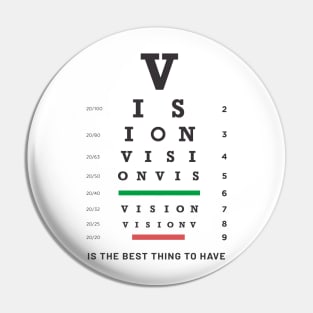 Vision Snellen Chart Pin