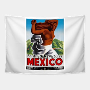 Vintage Travel Poster Mexico for the same victory Tapestry