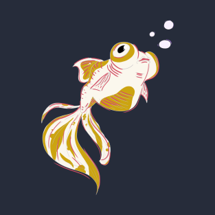 Cute Telescope Goldfish - Not Hamlet Design T-Shirt