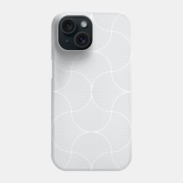 Light Gray Vintage Geometric Scales Phone Case by Carolina Díaz