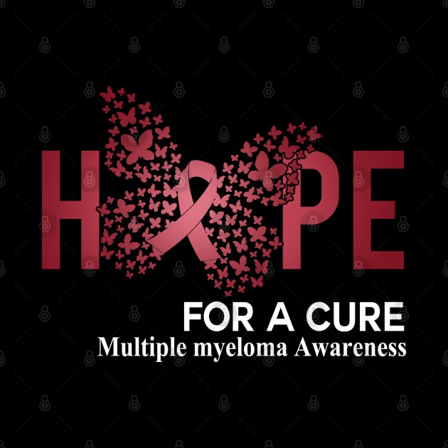 Hope For A Cure  Butterfly Gift Multiple myeloma by HomerNewbergereq