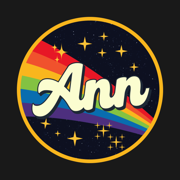 Ann // Rainbow In Space Vintage Style by LMW Art