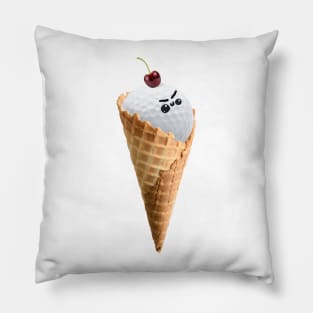 Angry ice cream golfball Pillow