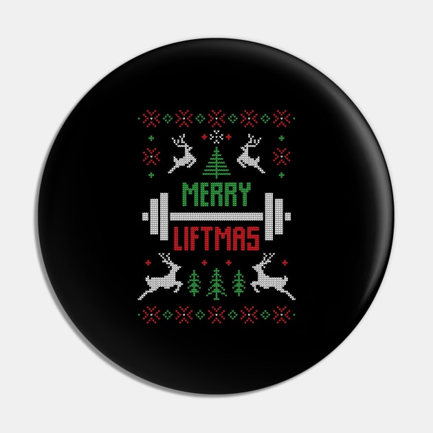 Merry Liftmas Gym Lift Sport Xmas Gift Ugly Pin by Gufbox