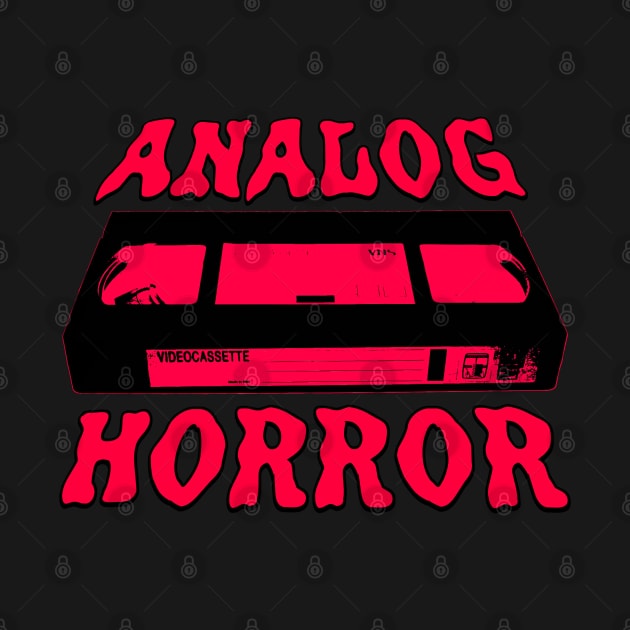 Analog Horror Red VHS Tape Retro 80's 90's Nostalgia by blueversion