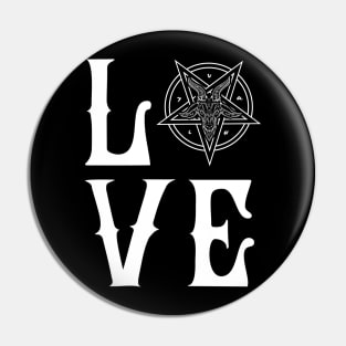 I Love Satan I Satanic Goat Occult I Black Death Metal product Pin