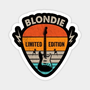 Vintage Blondie Name Guitar Pick Limited Edition Birthday Magnet