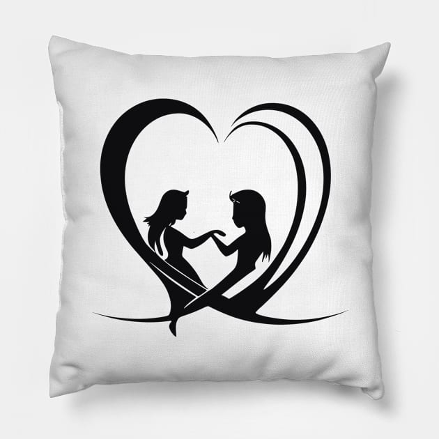 Love Forever - Lesbian Valentines Day Essential Pillow by Orento