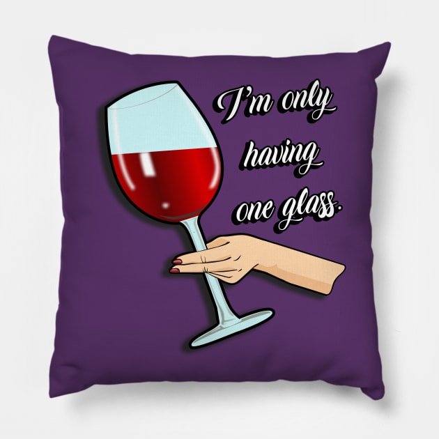 Giant glass of wine Pillow by Carlosj1313