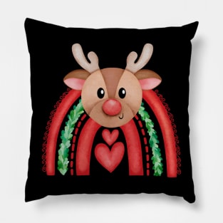 Rainbow Christmas Pillow