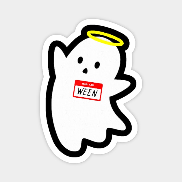 Hallo i'm ween memes,ween cut fanny halloween ghos Magnet by Tianna Bahringer