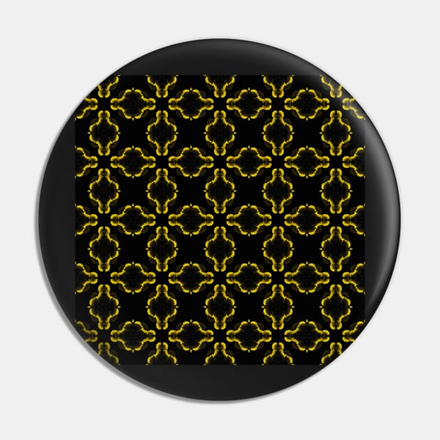 Yellow Chrysanthemum Light and Shadow Kaleidoscope pattern (Seamless) 8 Pin by Swabcraft