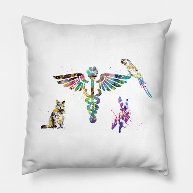 Veterinary Clinic Symbol Pillow by erzebeth