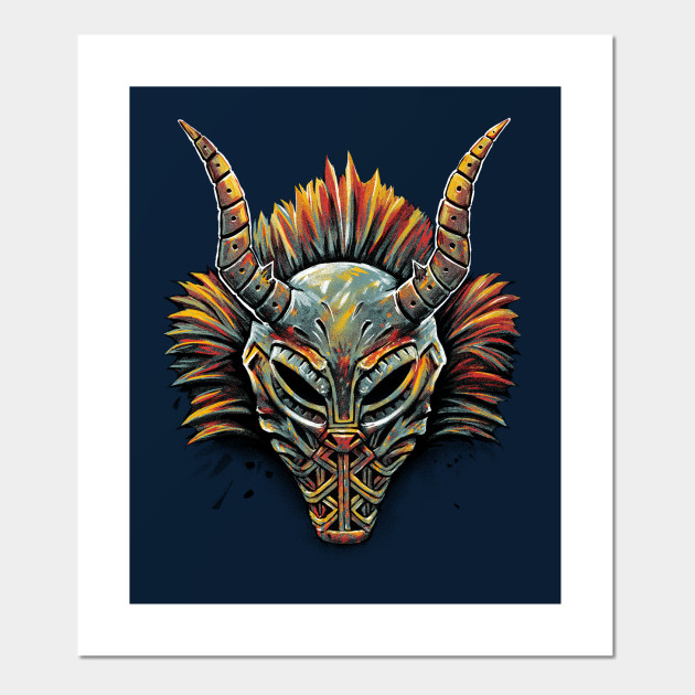 Killmonger Tribal Mask Killmonger Black Panther Posters And