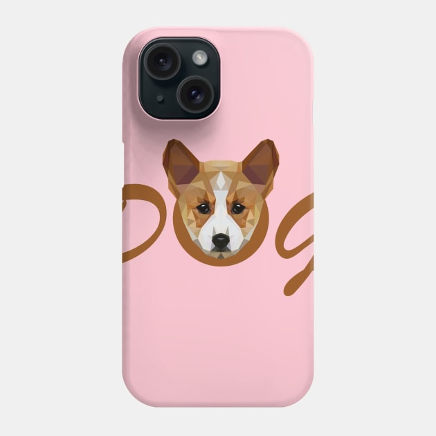 dog lover lowpoly Phone Case by Amartwork