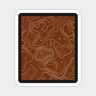 Terracotta Abstract Topography  Aeasthetic  Pattern Magnet